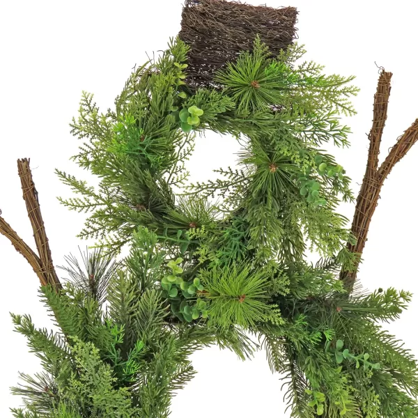 HGTV Home Collection AntiUV Snowman Wreath Green 44inHGTV Home Collection AntiUV Snowman Wreath Green 44in