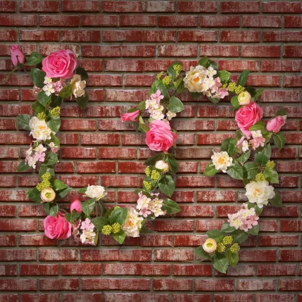 National Tree 72quot Rose and Hydrangea Garland