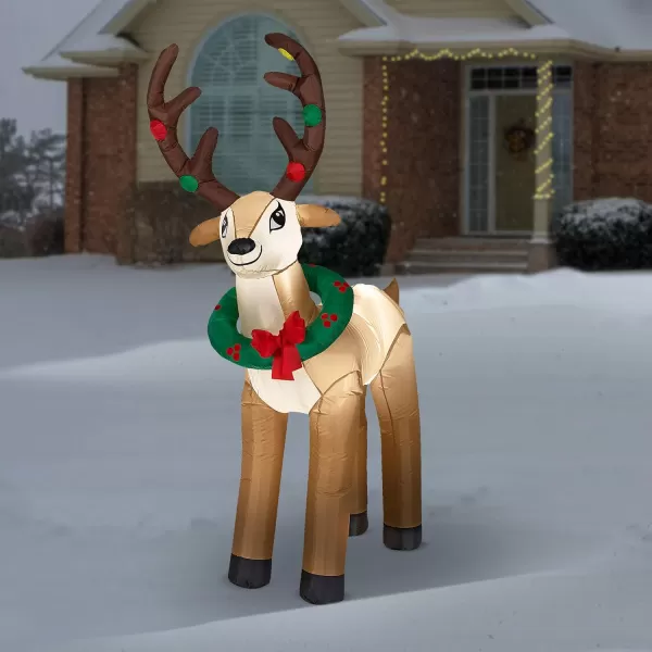 National Tree Company 72 Inflatable Santas Reindeer BrownNational Tree Company 72 Inflatable Santas Reindeer Brown