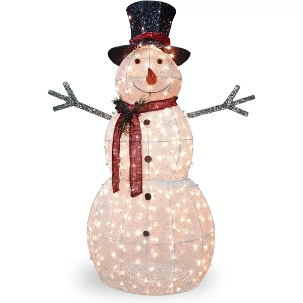 National Tree Company Artificial Christmas Dcor Includes PreStrung White LED Lights and Ground Stakes 5 ft Crystal SnowmanCollectible Figurines  Crystal Angel5 ft