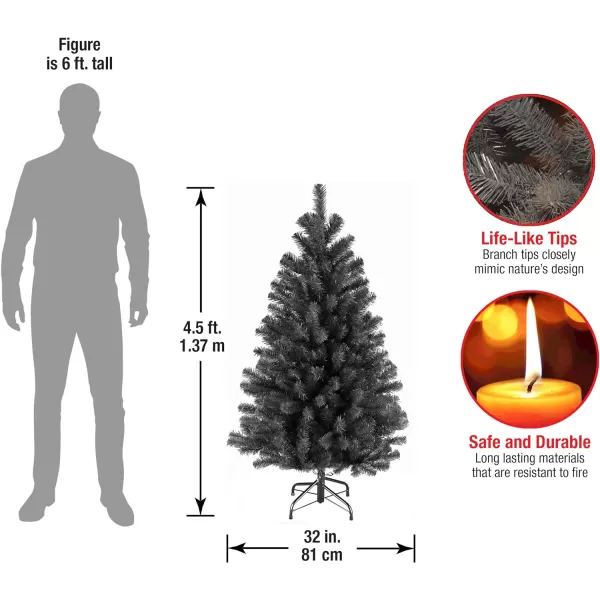 National Tree Company Artificial Full Christmas Tree Black North Valley Spruce Includes Stand 65 Feet45 ft