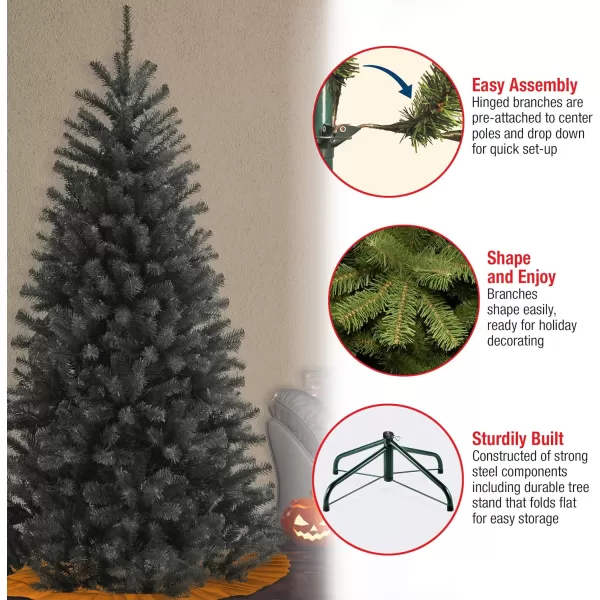 National Tree Company Artificial Full Christmas Tree Black North Valley Spruce Includes Stand 65 Feet65 ft