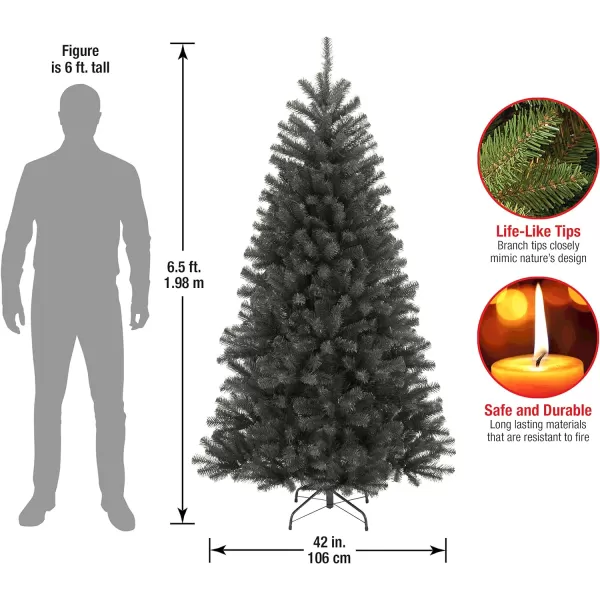 National Tree Company Artificial Full Christmas Tree Black North Valley Spruce Includes Stand 65 Feet65 ft