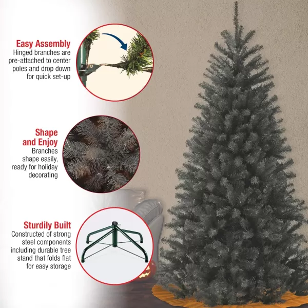 National Tree Company Artificial Full Christmas Tree Black North Valley Spruce Includes Stand 65 Feet75 ft