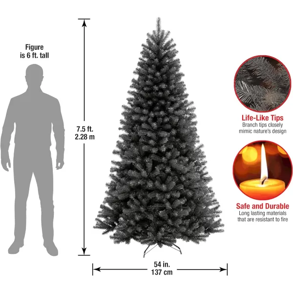 National Tree Company Artificial Full Christmas Tree Black North Valley Spruce Includes Stand 65 Feet75 ft