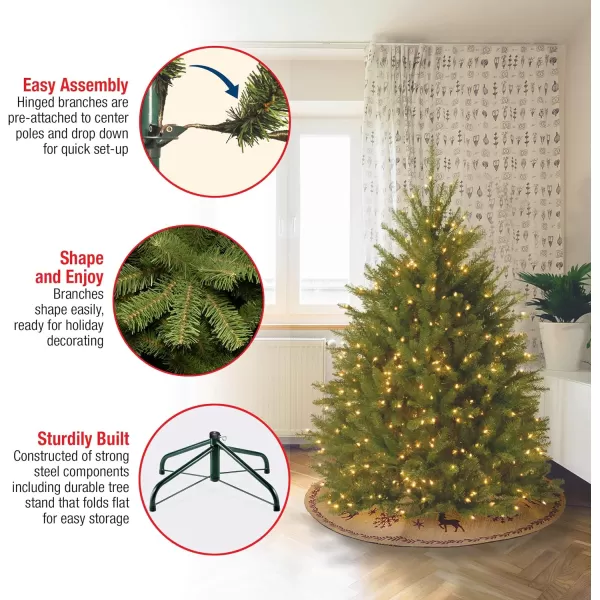 National Tree Company Artificial Full Christmas Tree Green Dunhill Fir Includes Stand 12 Feet4 ft