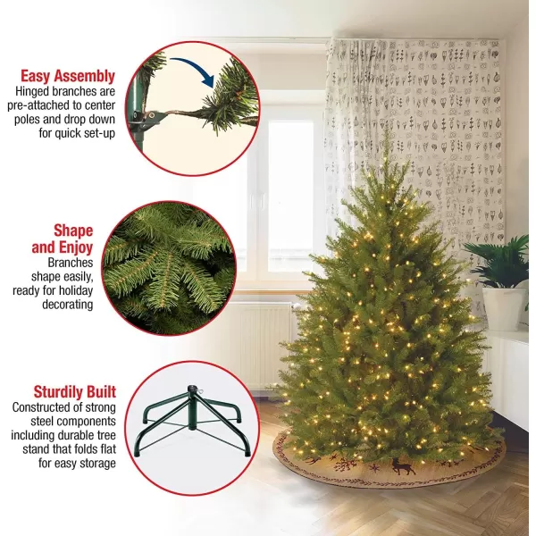 National Tree Company Artificial Full Christmas Tree Green Dunhill Fir Includes Stand 12 Feet45 ft