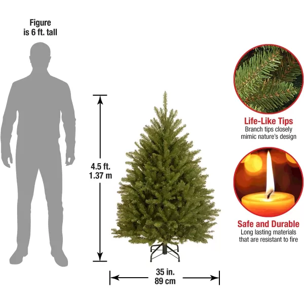 National Tree Company Artificial Full Christmas Tree Green Dunhill Fir Includes Stand 12 Feet45 ft