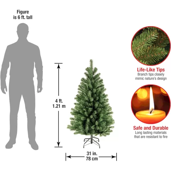 National Tree Company Artificial Full Christmas Tree Green North Valley Spruce Includes Stand 4 FeetNational Tree Company Artificial Full Christmas Tree Green North Valley Spruce Includes Stand 4 Feet