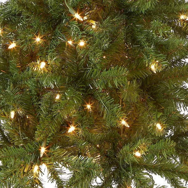 National Tree Company Artificial PreLit Slim Christmas Tree Green Kingswood Fir White Lights Includes Stand 45 Feet45 ft