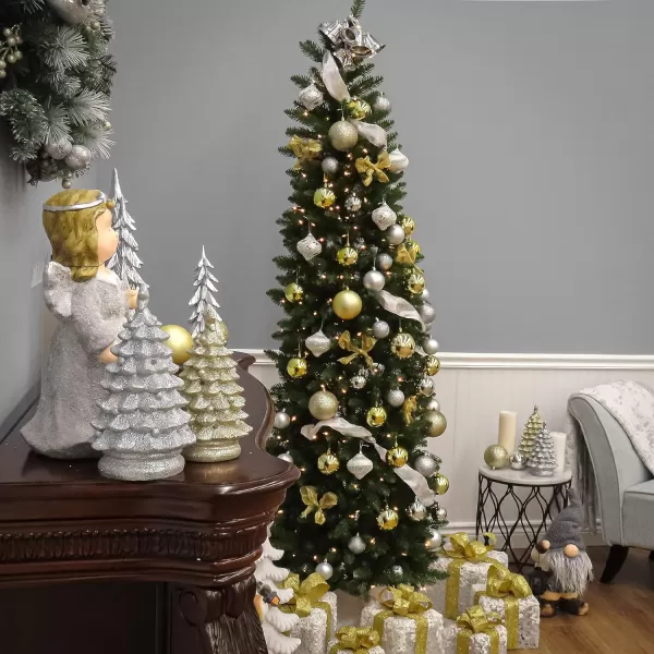 National Tree Company Artificial Slim Christmas Tree Green Kingswood Fir Includes Stand 6 FeetTrees