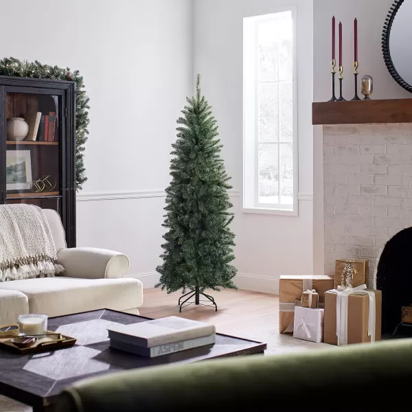 National Tree Company Artificial Slim Christmas Tree Green Kingswood Fir Includes Stand 6 FeetTrees