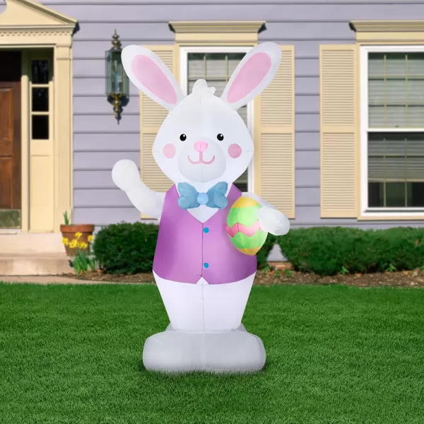 National Tree Company Bunny with Egg Inflatable Decoration White Easter Collection 7 InchesNational Tree Company Bunny with Egg Inflatable Decoration White Easter Collection 7 Inches