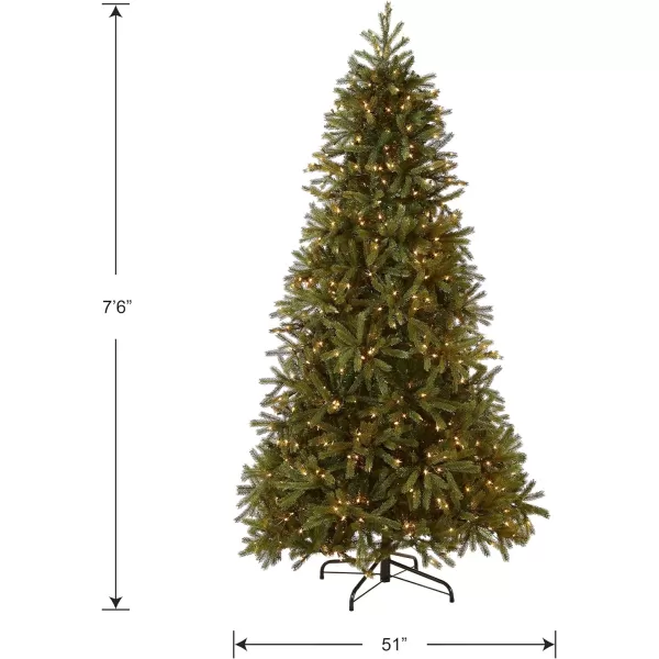 National Tree Company Feel Real Prelit Artificial Christmas Tree  Includes Prestrung White Lights and Stand  Jersey Fraser Fir Slim 75 ft75 ft