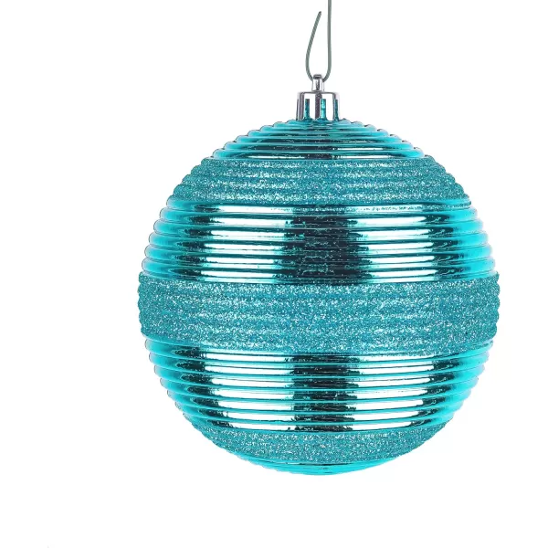 National Tree Company First Traditions Christmas Tree Ornaments Blue with Glitter Stripes Set of 6National Tree Company First Traditions Christmas Tree Ornaments Blue with Glitter Stripes Set of 6