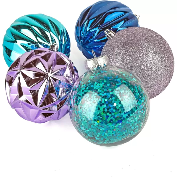 National Tree Company First Traditions Christmas Tree Ornaments Glittery Purple and Blue Assortment Set of 9National Tree Company First Traditions Christmas Tree Ornaments Glittery Purple and Blue Assortment Set of 9