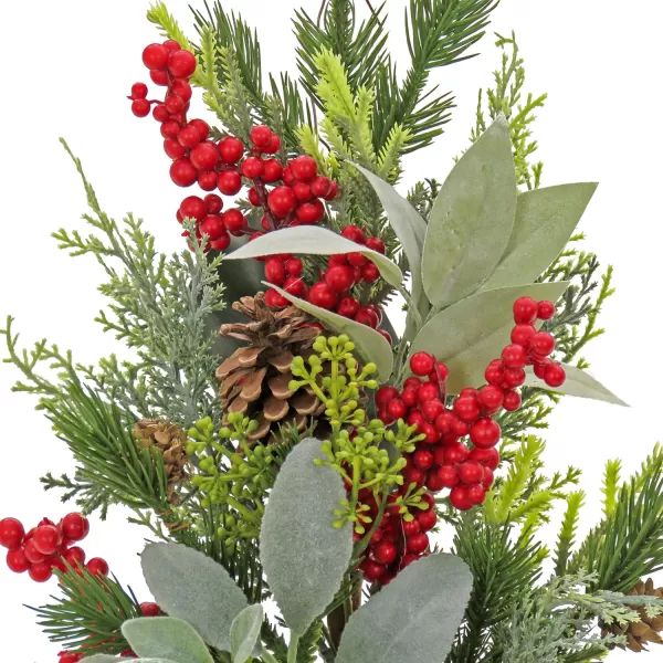 National Tree Company HGTV Home Collection Artificial Christmas Plants Spray Decoration Mixed Branch Tips Decorated with Red Berry Clusters Pine Cones Pack of 2 28 InchesNational Tree Company HGTV Home Collection Artificial Christmas Plants Spray Decoration Mixed Branch Tips Decorated with Red Berry Clusters Pine Cones Pack of 2 28 Inches