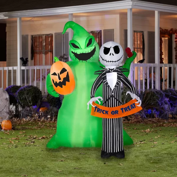 National Tree Company Inflatable Decoration Green Jack Skellington and Oogie Boogie Self Inflating Plug in Halloween Collection 78 InchesNational Tree Company Inflatable Decoration Green Jack Skellington and Oogie Boogie Self Inflating Plug in Halloween Collection 78 Inches