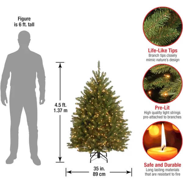 National Tree Company PreLit Artificial Mini Christmas Tree Green Dunhill Fir White Lights Includes Stand 45 FeetNational Tree Company PreLit Artificial Mini Christmas Tree Green Dunhill Fir White Lights Includes Stand 45 Feet