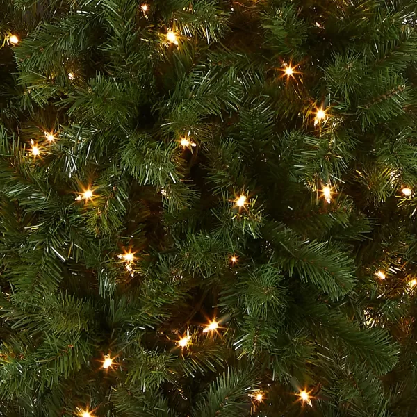 National Tree Company PreLit Artificial Slim Christmas Tree Green North Valley Spruce White Lights Includes Stand 6 Feet75 ft