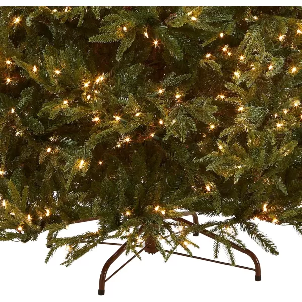 National Tree Company PreLit Feel Real Artificial Full Christmas Tree Green Frasier Grande White Lights Includes Stand 75 Feet65 ft