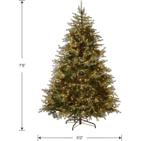 National Tree Company PreLit Feel Real Artificial Medium Christmas Tree Green Nordic Spruce White Lights Includes Stand 9 Feet75 ft