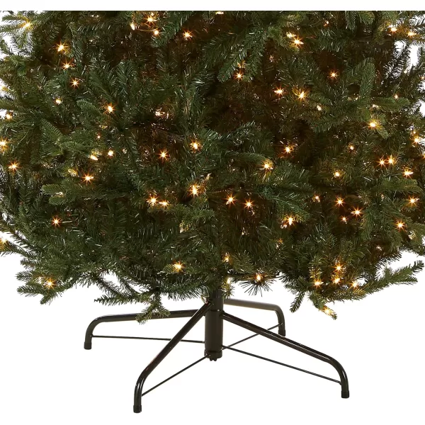 National Tree Company PreLit Feel Real Artificial Slim Christmas Tree Green Tiffany Fir White Lights Includes Stand 9 Feet9FEET Tree