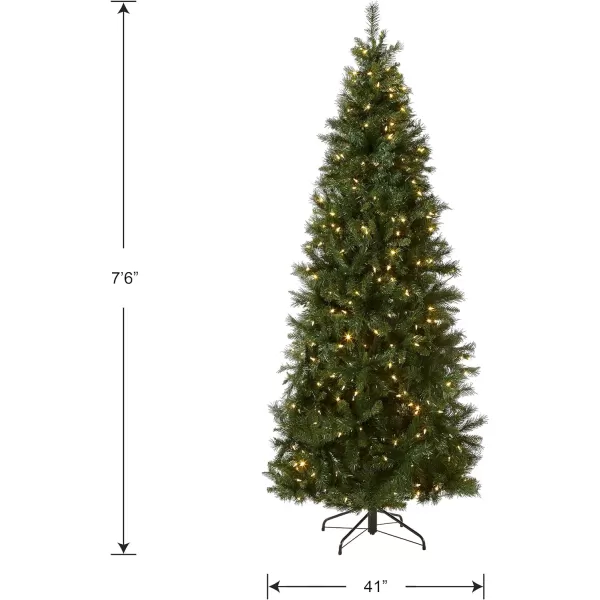 National Tree Company Prelit Artificial Christmas Tree  Includes Prestrung MultiColor LED Lights and Stand  Lehigh Valley Pine Slim  75 ftNational Tree Company Prelit Artificial Christmas Tree  Includes Prestrung MultiColor LED Lights and Stand  Lehigh Valley Pine Slim  75 ft