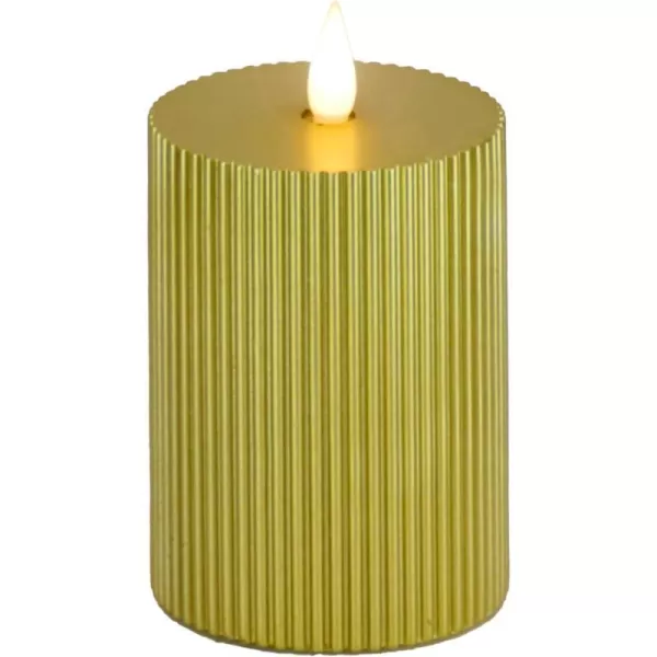 HGTV Home Collection 4 x 8 Georgetown Real Motion Flameless LED Candle with Remote GoldHGTV Home Collection 4 x 8 Georgetown Real Motion Flameless LED Candle with Remote Gold