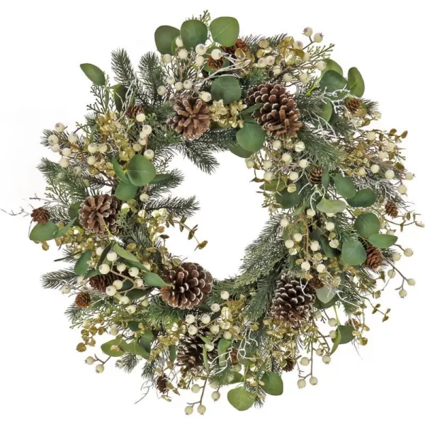 HGTV Home Collection Unlit Artificial Christmas Wreath Mixed Branch Tips Woven Branch Ring Base Unlit 26 InchesHGTV Home Collection Unlit Artificial Christmas Wreath Mixed Branch Tips Woven Branch Ring Base Unlit 26 Inches