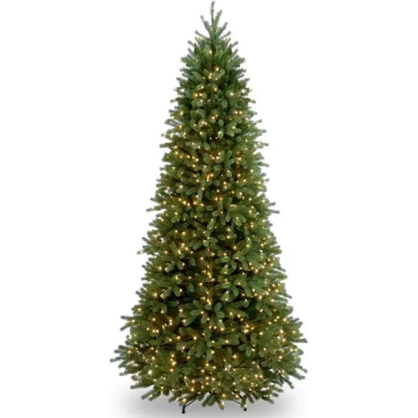 National Tree  Feel Real lit Artificial Includes PreStrung White Lights and Stand  Jersey Fraser Fir Slim9 ft Christmas Tree 9FEET9FEET