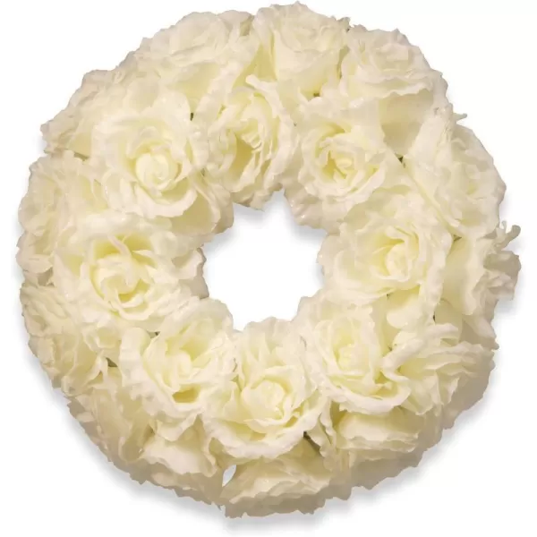 National Tree 165 Inch Glittery White Rose Wreath RAWTL3966081National Tree 165 Inch Glittery White Rose Wreath RAWTL3966081