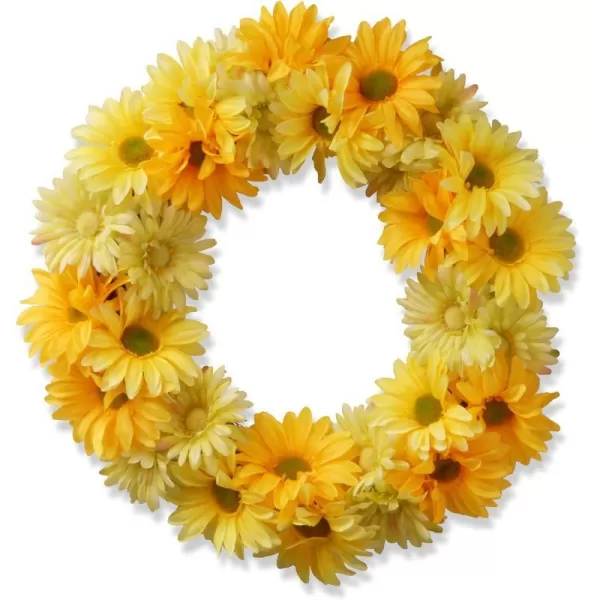 National Tree 19 Inch Floral Wreath with Yellow Flowers GAC3019WYNational Tree 19 Inch Floral Wreath with Yellow Flowers GAC3019WY