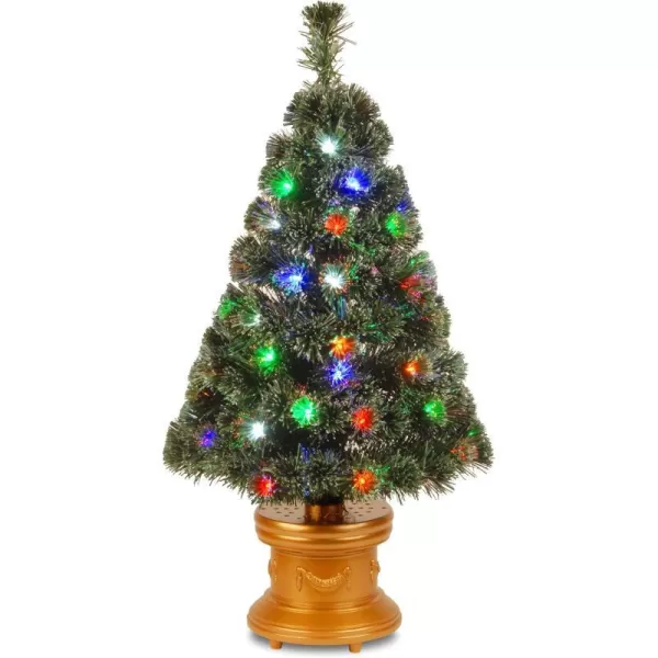 National Tree 36 Inch Fiber Optic Evergreen Firework Tree with 50 Multicolored LED Lights in Gold Base SZEX7158L36National Tree 36 Inch Fiber Optic Evergreen Firework Tree with 50 Multicolored LED Lights in Gold Base SZEX7158L36