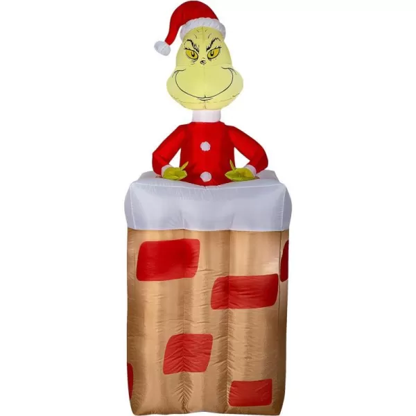 National Tree Company 66 Inflatable Grinch in a Chimney RedNational Tree Company 66 Inflatable Grinch in a Chimney Red