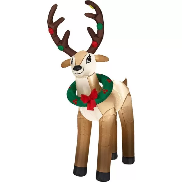 National Tree Company 72 Inflatable Santas Reindeer BrownNational Tree Company 72 Inflatable Santas Reindeer Brown