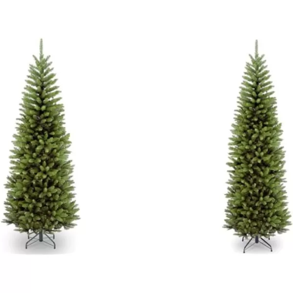 National Tree Company Artificial Slim Christmas Tree Green Kingswood Fir Includes Stand 6 FeetTrees  Christmas Tree 75 Feet