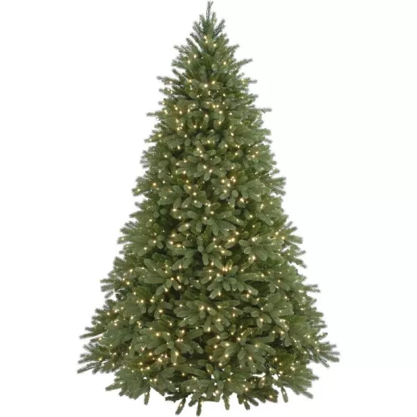 National Tree Company Feel Real Prelit Artificial Christmas Tree  Includes Prestrung White Lights and Stand  Jersey Fraser Fir Medium  9 ft75 ft