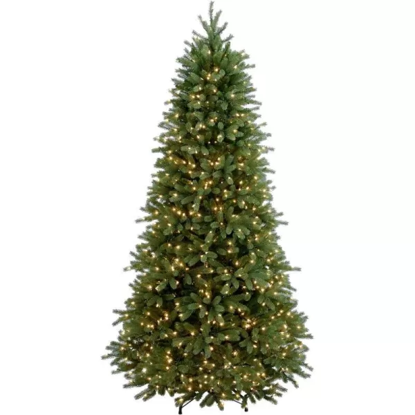 National Tree Company Feel Real Prelit Artificial Christmas Tree  Includes Prestrung White Lights and Stand  Jersey Fraser Fir Slim 75 ft75 ft