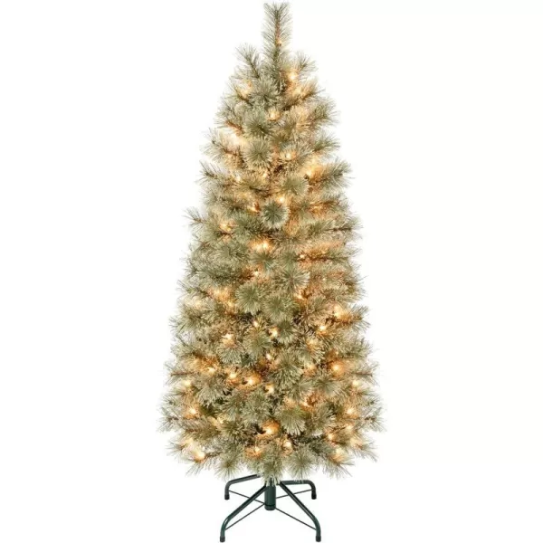 National Tree Company First Traditions PreLit Arcadia Pine Cashmere Slim Christmas Tree Clear Incandescent Lights Plug in 6 ft45 Feet