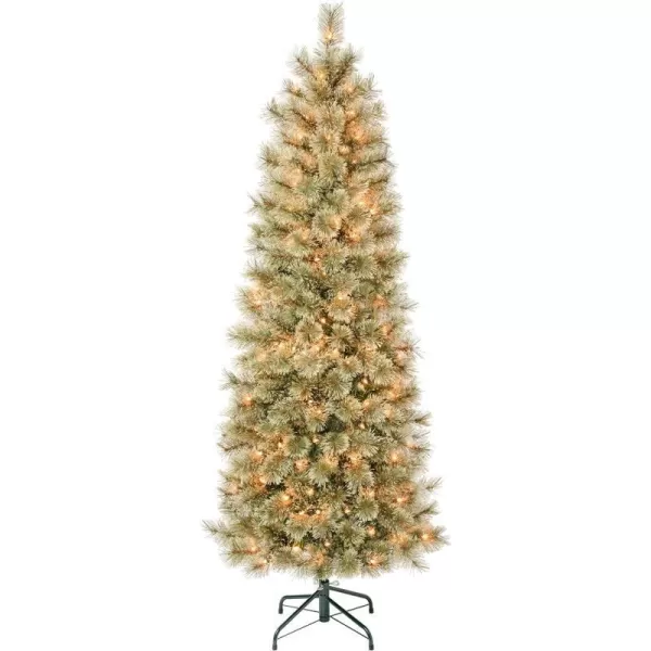 National Tree Company First Traditions PreLit Arcadia Pine Cashmere Slim Christmas Tree Clear Incandescent Lights Plug in 6 ft6 feet