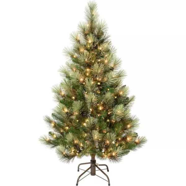 National Tree Company First Traditions PreLit Charleston Pine Snowy Slim Christmas Tree Clear Incandescent Lights Plug in 45 ftNational Tree Company First Traditions PreLit Charleston Pine Snowy Slim Christmas Tree Clear Incandescent Lights Plug in 45 ft