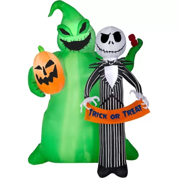 National Tree Company Inflatable Decoration Green Jack Skellington and Oogie Boogie Self Inflating Plug in Halloween Collection 78 InchesNational Tree Company Inflatable Decoration Green Jack Skellington and Oogie Boogie Self Inflating Plug in Halloween Collection 78 Inches