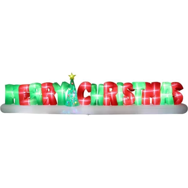 National Tree Company Inflatable Merry Christmas Sign LED Lights Plug in Christmas Collection 20 FeetNational Tree Company Inflatable Merry Christmas Sign LED Lights Plug in Christmas Collection 20 Feet