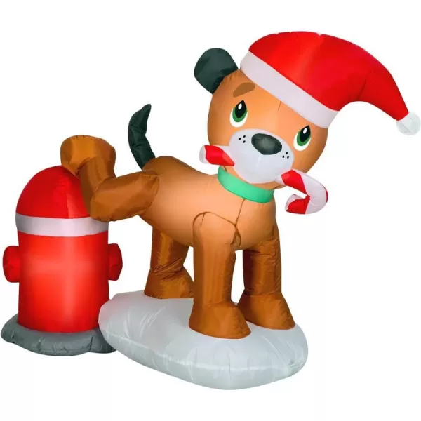 National Tree Company Inflatable Puppy Dog and Fire Hydrant LED Lights Plug in Christmas Collection 38 InchesNational Tree Company Inflatable Puppy Dog and Fire Hydrant LED Lights Plug in Christmas Collection 38 Inches