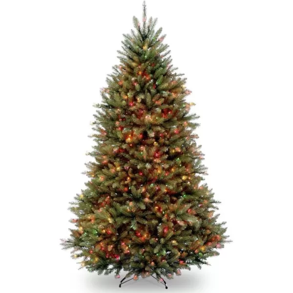 National Tree Company PreLit Artificial Full Christmas Tree Green Dunhill Fir Multicolor Lights Includes Stand 7 FeetNational Tree Company PreLit Artificial Full Christmas Tree Green Dunhill Fir Multicolor Lights Includes Stand 7 Feet