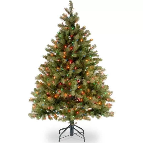 National Tree Company PreLit Feel Real Artificial Full Downswept Christmas Tree Green Douglas Fir Multicolor Lights Includes Stand 45 feet45 ft With 450 Multicolor Lights