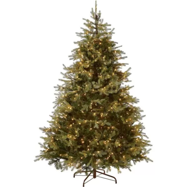 National Tree Company PreLit Feel Real Artificial Medium Christmas Tree Green Nordic Spruce White Lights Includes Stand 9 Feet75 ft