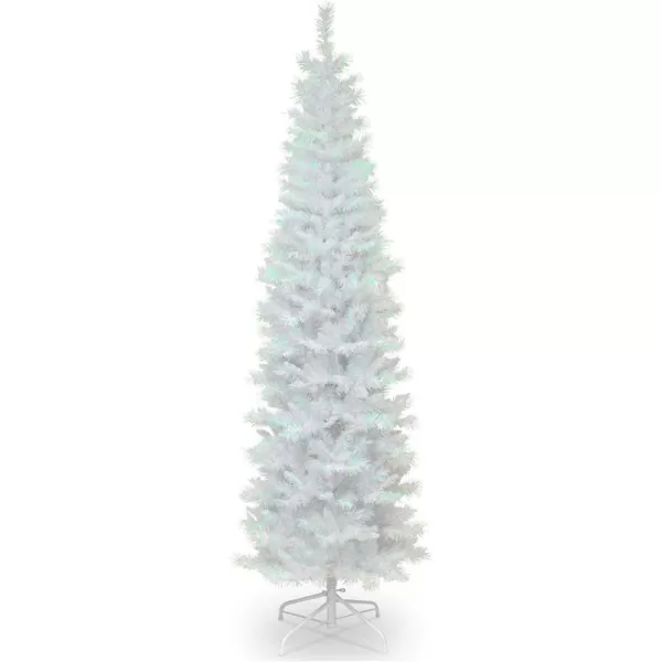 imageNational Tree Company Artificial Christmas Tree White Tinsel Includes Stand 6 feet