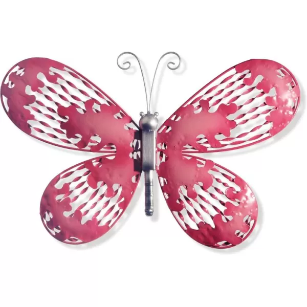 imageNational Tree Company Wall Dcor  Includes Hanging Loop  Pink Butterfly12 InchPink